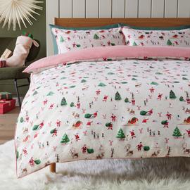 Argos Home Brushed Cotton The Night Before Xmas Bedding Set