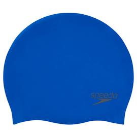 Speedo Moulded Silicone Swim Cap - Blue
