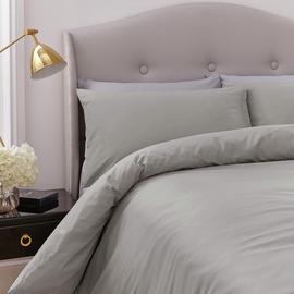 Silentnight Supersoft Plain Dove Grey Bedding Set - Kingsize