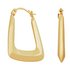 Revere 9ct Yellow Gold Rectangular Creole Hoop Earrings