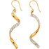 Revere 9ct Yellow Gold Crystal Twist Drop Earrings