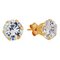 Revere 9ct Yellow Gold Cubic Zirconia 6mm Stud Earrings