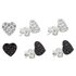 Revere Sterling Silver Black & White Crystal Earrings - 2