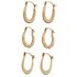 Revere 9ct Gold Mini Creole EarringsSet of 3 Pairs