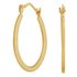 Revere 9ct Gold Plain Oval Creole Hoop Earrings