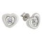 Revere 9ct White Gold Cubic Zirconia Heart Stud Earrings