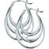 Revere Sterling Silver Diamond Set Creole Drop Earrings
