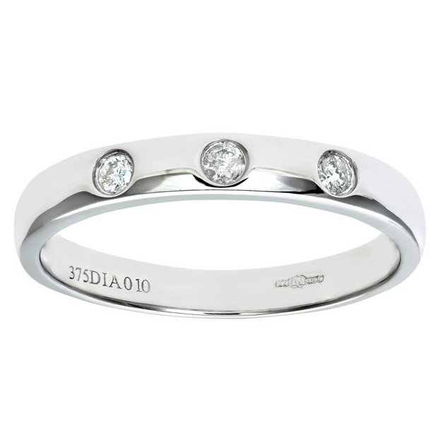 Buy Everlasting Love 9ct White Gold Diamond 3mm Wedding Ring K at