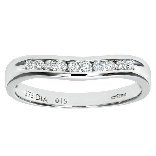 Buy Everlasting Love 9ct White Gold Diamond Wedding Ring-K at Argos.co