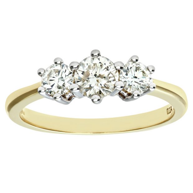 Buy Everlasting Love 18ct Gold 0.75ct Diamond Ring Size P at Argos.co