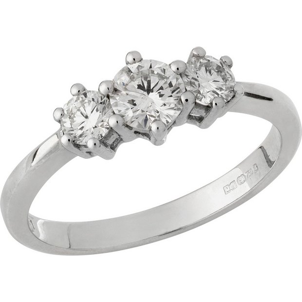 Buy Everlasting Love 18ct White Gold 0.75ct Diamond Ring O at Argos