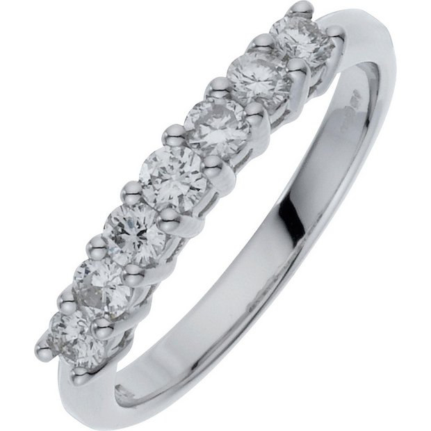 Buy Everlasting Love 9ct White Gold 7 Stone Eternity Ring O at Argos.co.uk Your Online Shop