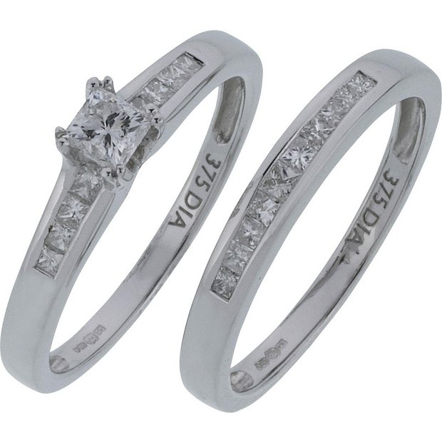 Buy Everlasting Love 9ct White Gold 0.50ct Diamond Bridal SetO at