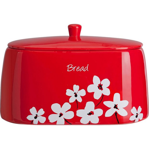 Buy HOME Red Scatter Floral Bread Bin at Argos.co.uk Your Online Shop