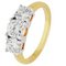 Revere 18ct Gold Plated Silver 1.50ct Look 3 Stone Ring