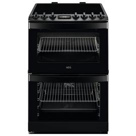 AEG CIB6743MCB 60cm Double Electric Cooker - Black