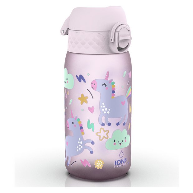 Ion8 Kids One Touch 20 On-The-Go Printed Water Bottle - Leakproof and BPA-Free Water Bottle - Fits Car Cup Holders and Kids Back