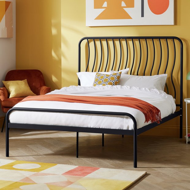 King size deals bed iron frame