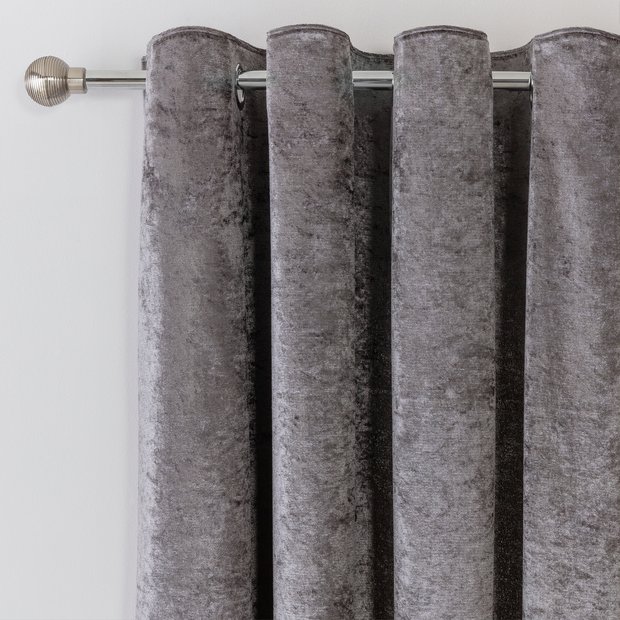 Buy Argos Home Crushed Velvet Fully Lined Eyelet Curtains, Curtains