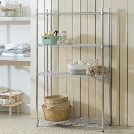 Argos Home Metal Wide Shelving Unit - Chrome