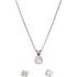 Revere Platinum Plated Silver 2ct Look Pendant & Earring Set
