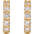 Revere 18ct Gold Plated Silver CZ Creole Hoop Earrings