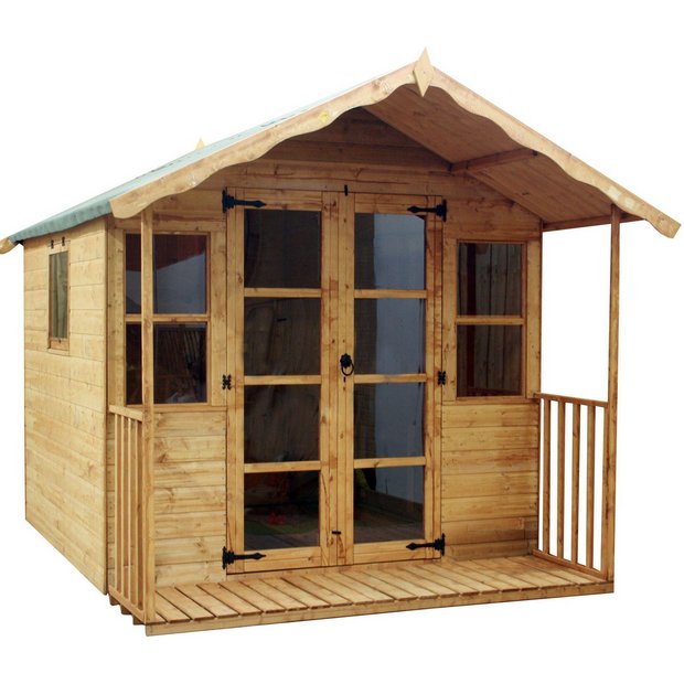 Buy Mercia Premium Wooden Summer House with Veranda 8 x 8ft at Argos.co