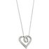 Revere Silver Twist Heart Pendant 18 Inch Necklace