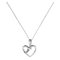 Revere 9ct White Gold Diamond Heart Pendant 18 Inch Necklace