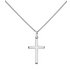 Revere Sterling Silver Plain Cross Pendant 18 Inch Necklace