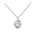 Moon & Back Silver Oval Daughter LocketPendant Necklace