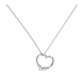 Revere Silver Diamond Accent Heart Pendant Necklace