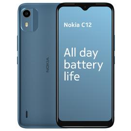 SIM Free Nokia C12 64GB Mobile Phone - Cyan