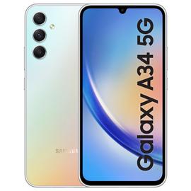 SIM Free Samsung Galaxy A34 5G 256GB Mobile Phone - Silver