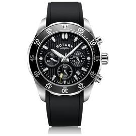 Rotary Men's Chronograph Black Rubber Strap Watch