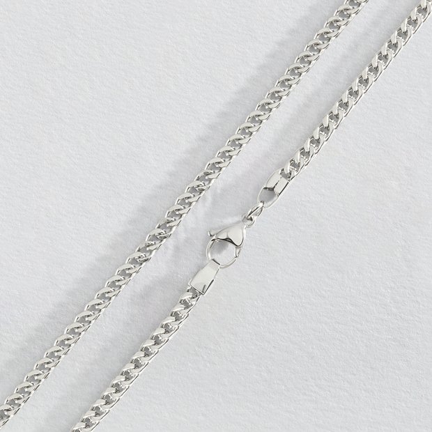 Buy Revere Stainless Steel Box Curb Chain Necklace Mens