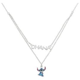 Disney Sterling Silver Lilo and Stitch Pendant Necklace