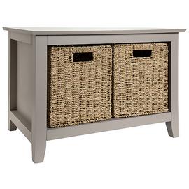 Argos Home Willow Shoe Storage Bench - Grey