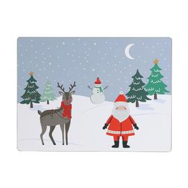 Argos Home Set of 4 Santa and Reindeer Placemats