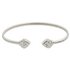 Revere Sterling Silver Cubic Zirconia Torque Bangle