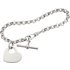 Revere Silver T-Bar Belcher Bracelet and Heart Charm