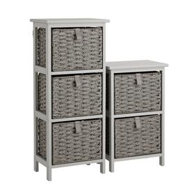 Argos Home 2 & 3 Drawer Woven Bathroom Storage Unit - Grey