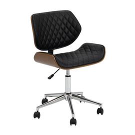 Habitat Sorel Faux Leather Office Chair - Black & Brown