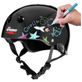 Wipeout Dry Erase 52-56cm Kids Bike Helmet - Black