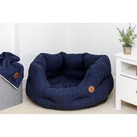 Petface Midnight Tweed Oval Dog Bed - Large
