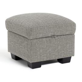 Argos Home Lisbon Fabric Footstool - Grey