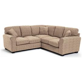 Argos Home Lisbon Fabric Corner Sofa - Stone