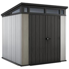 Keter Artisan Pent Outdoor Garden Storage Shed 7 x 7ft -Grey