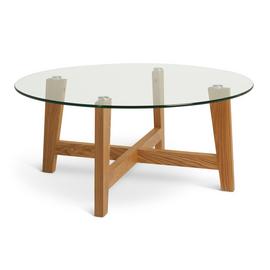 Habitat Zela Round Oak Coffee Table - Natural