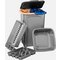 Tontarelli 4 Piece 45L Kitchen Bin Set - Silver